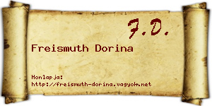 Freismuth Dorina névjegykártya