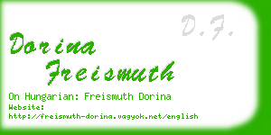 dorina freismuth business card